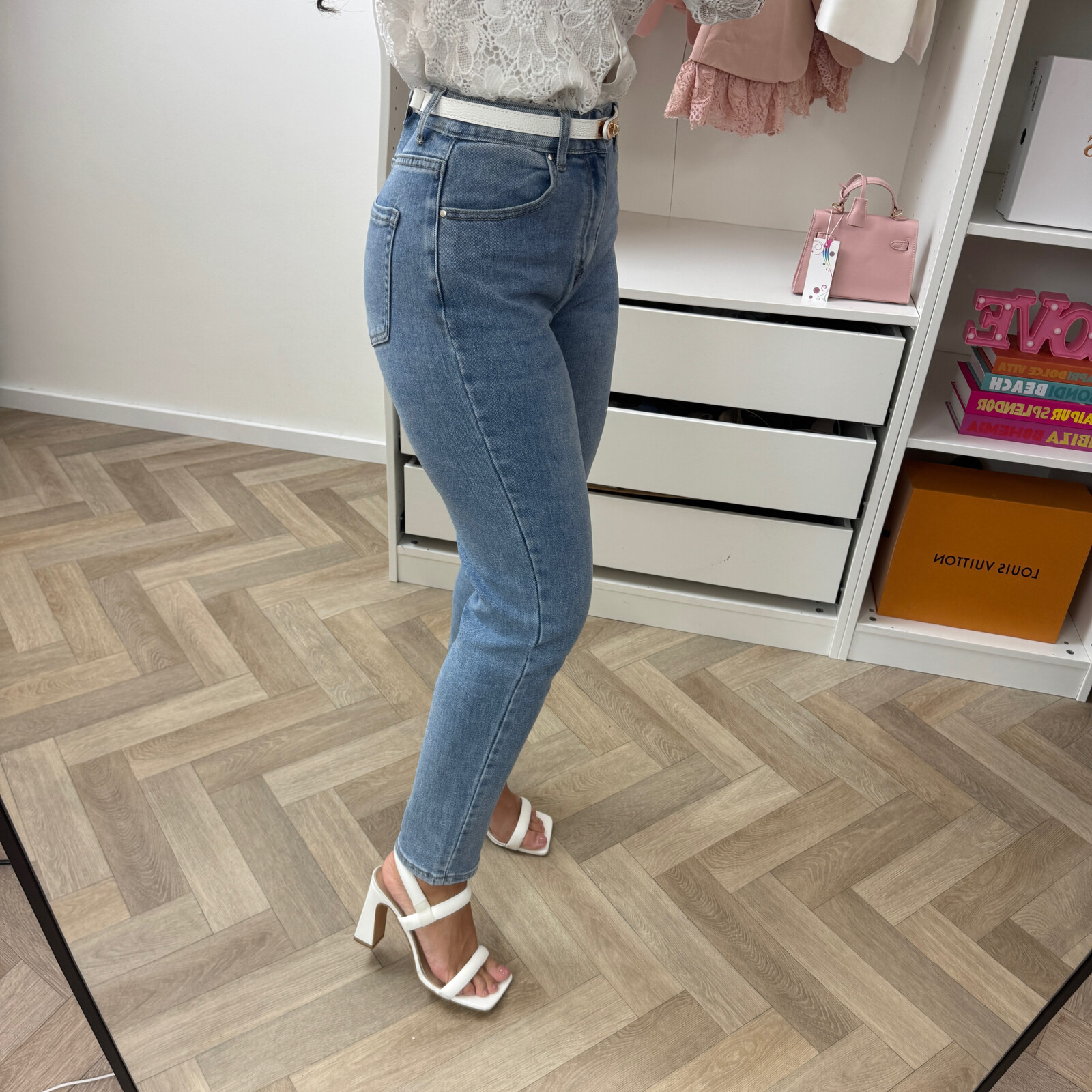 Mom Fit Jeans Denim Blue B250