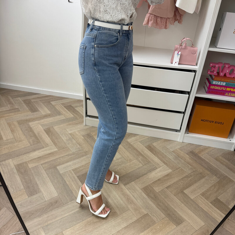 Mom Fit Jeans Denim Blue B250