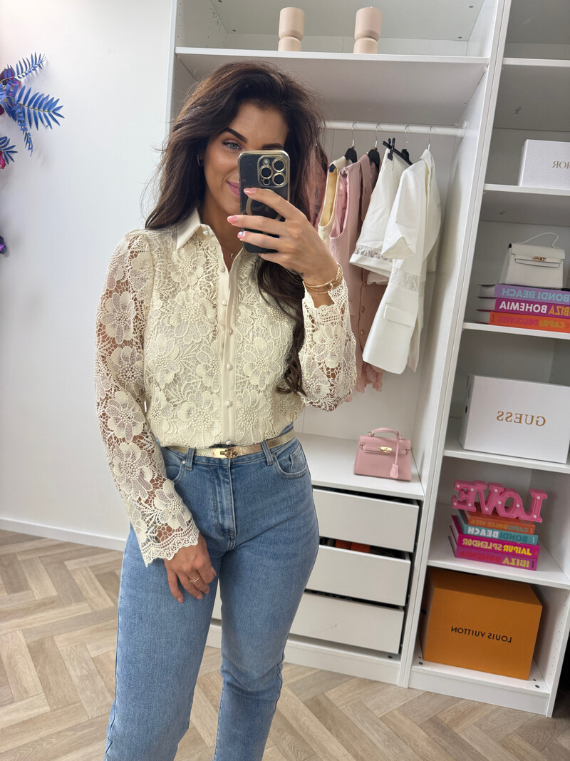 Blouse Lindsey Beige FY-9343
