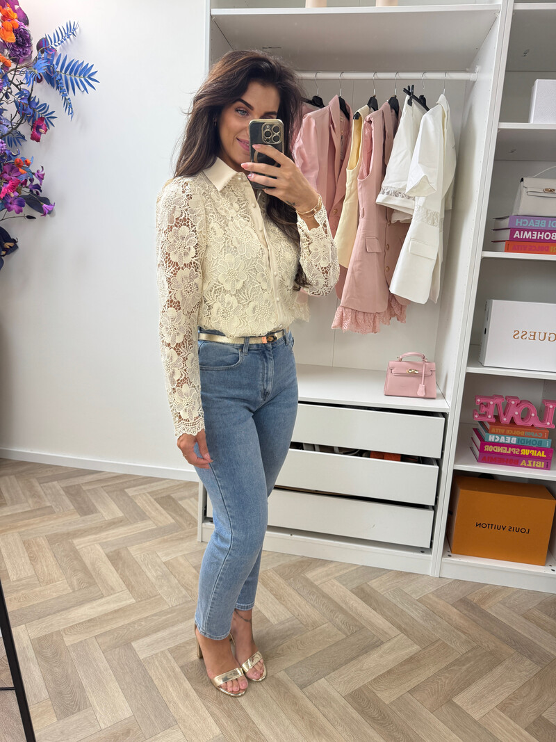 Blouse Lindsey Beige FY-9343