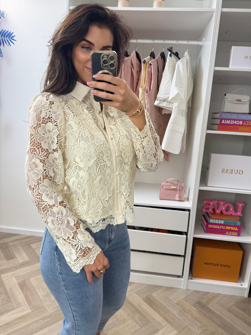 Blouse Lindsey Beige FY-9343