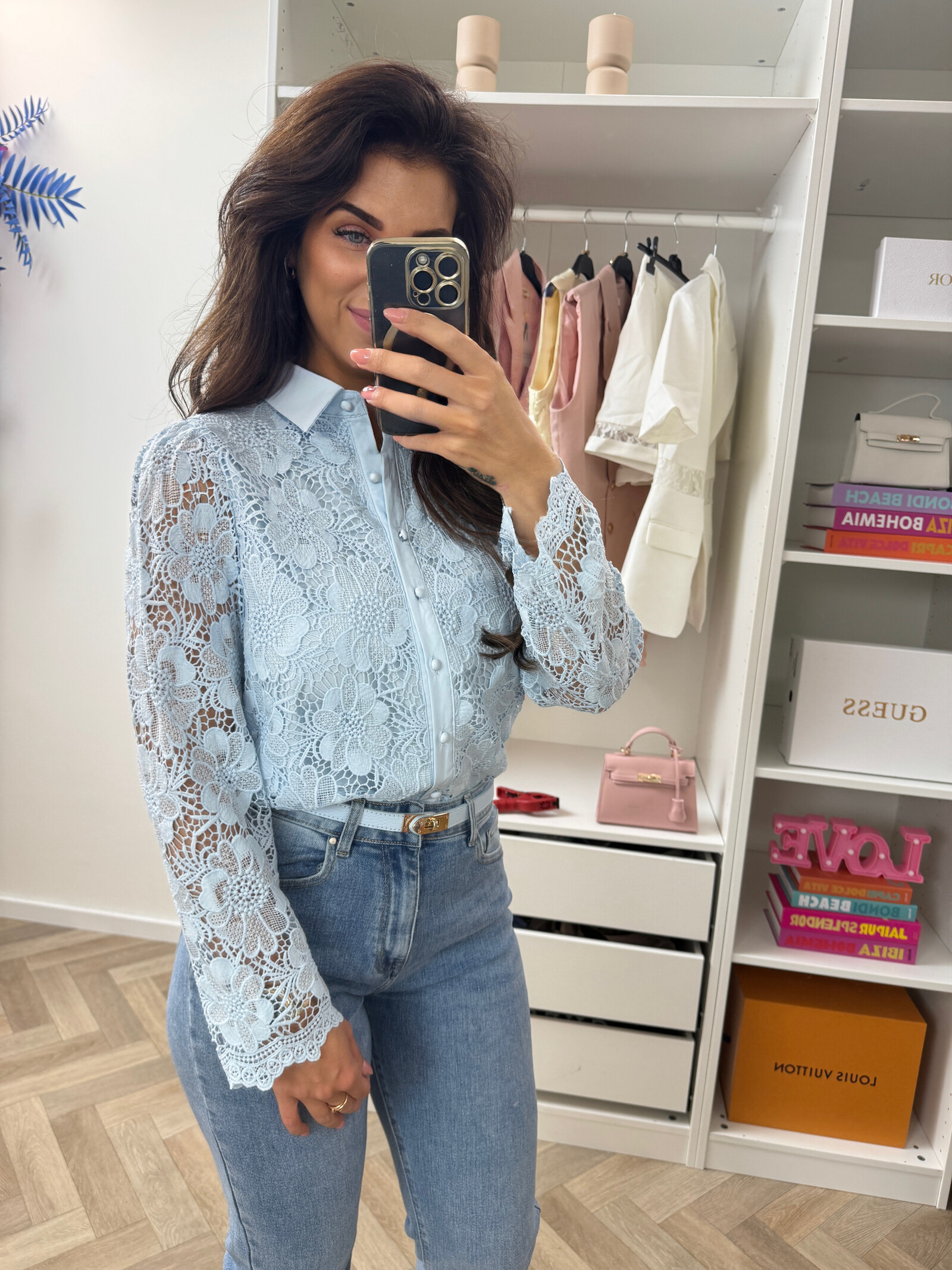 Blouse Lindsey Light Blue  FY-9343