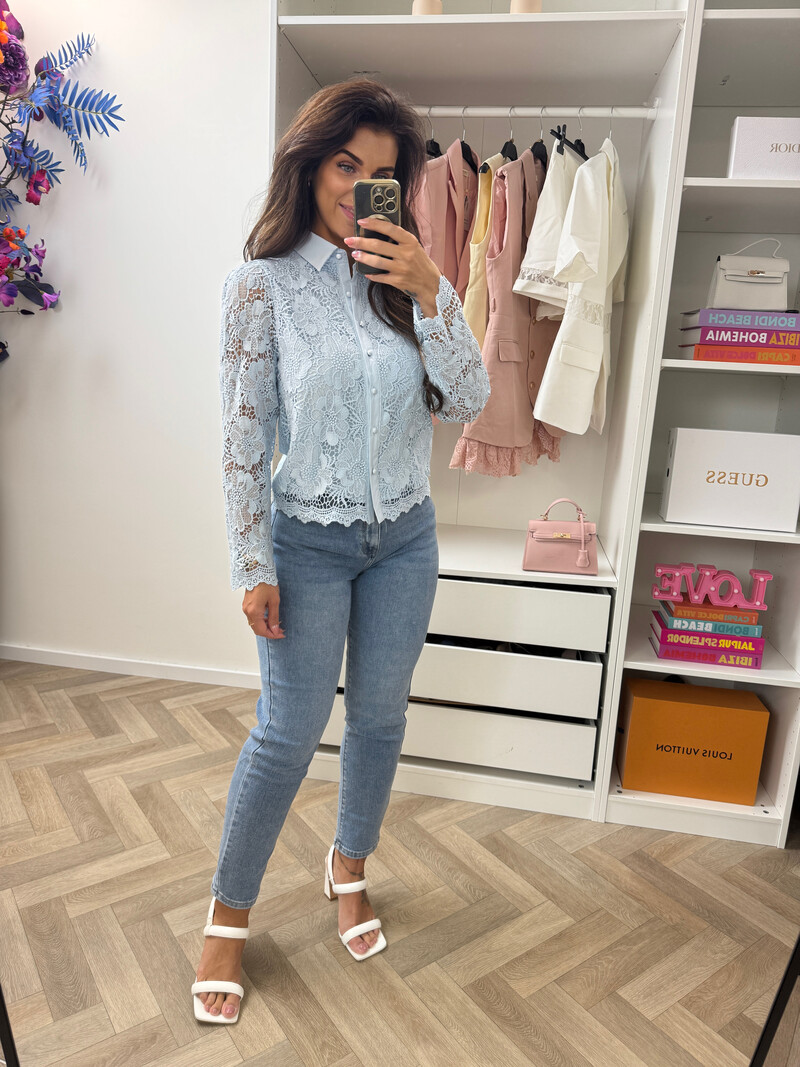 Blouse Lindsey Light Blue  FY-9343