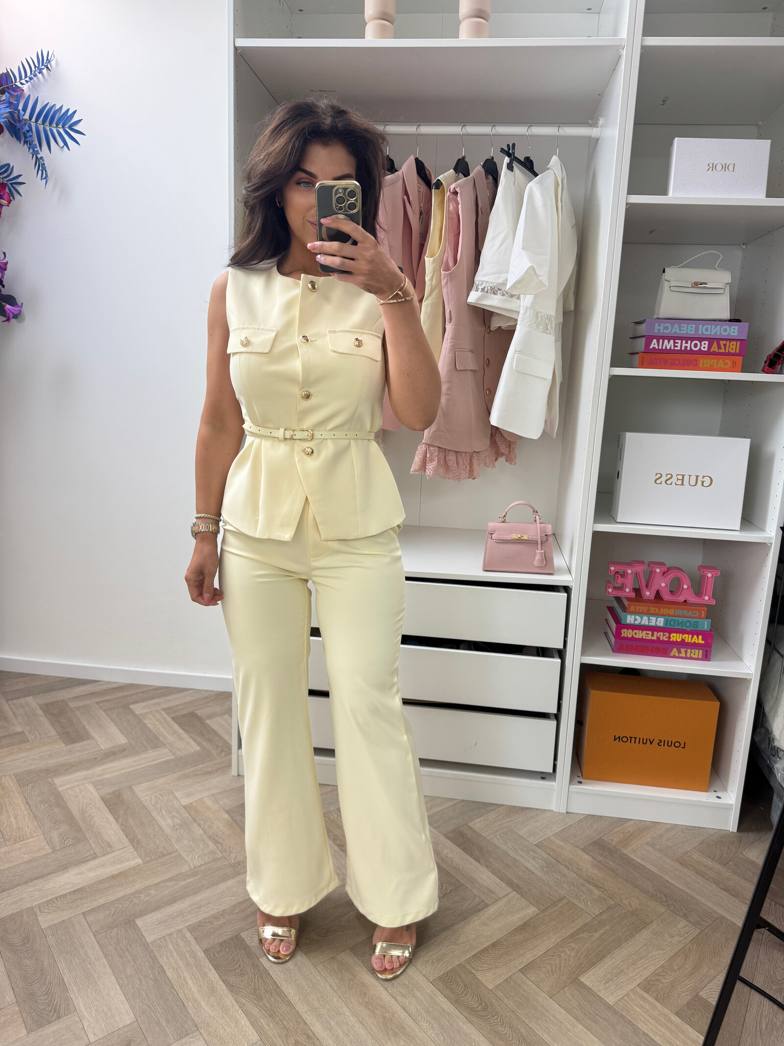 Gilet Luxury Button Yellow 3326