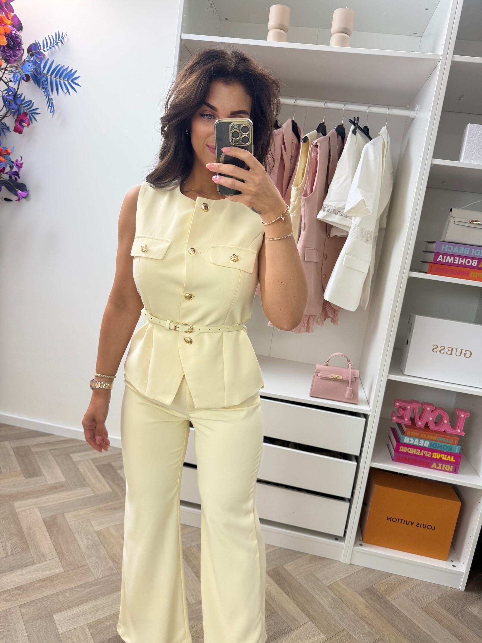 Gilet Luxury Button Yellow 3326