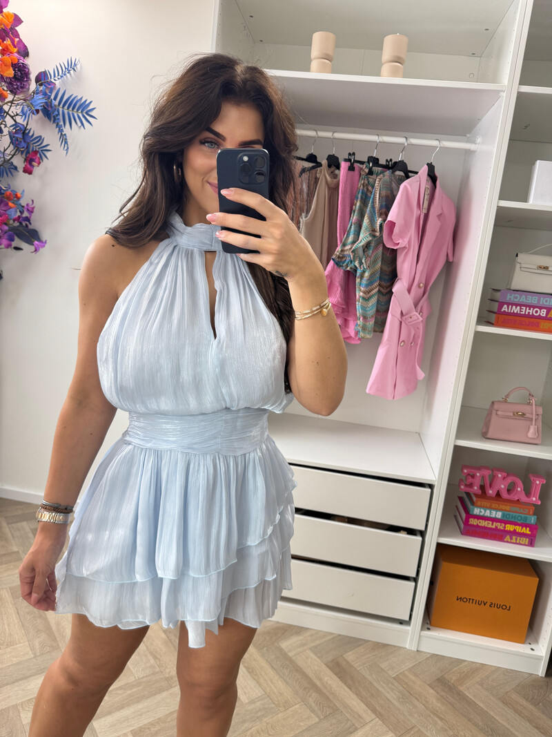 Dress Jennie Ruffle Light Blue WZ20649