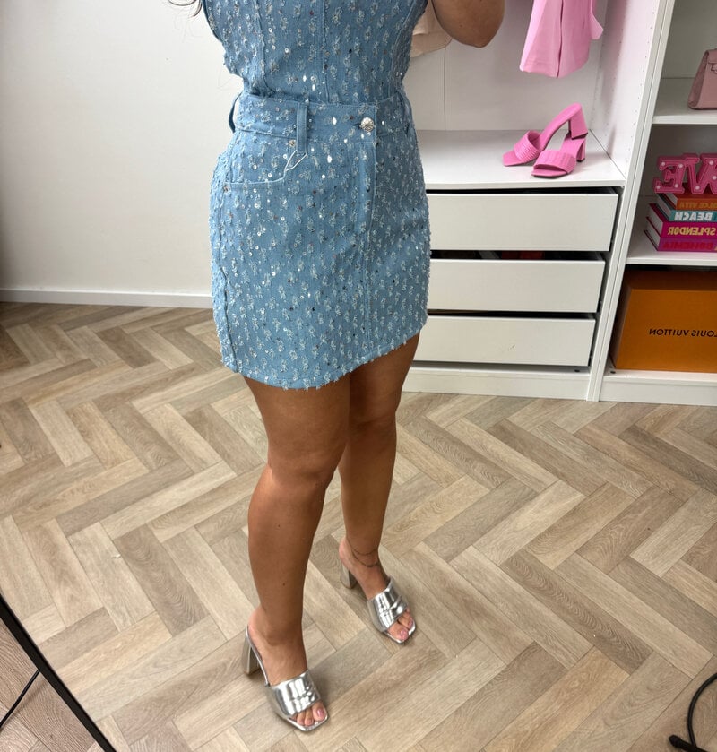 Denim Skirt Sparkling L1208