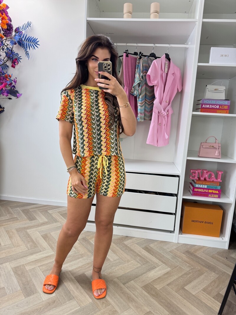 Set Lilly Zigzag Orange Yellow