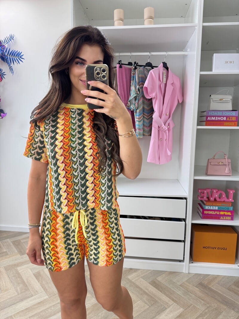Set Lilly Zigzag Orange Yellow