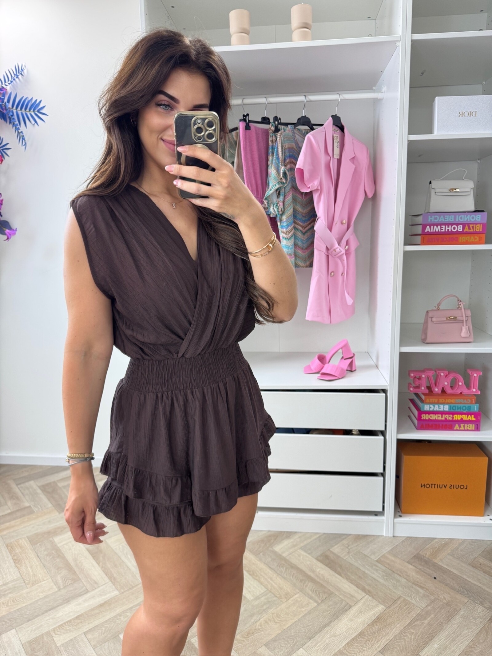 Jumpsuit Essa Ruffle Choco