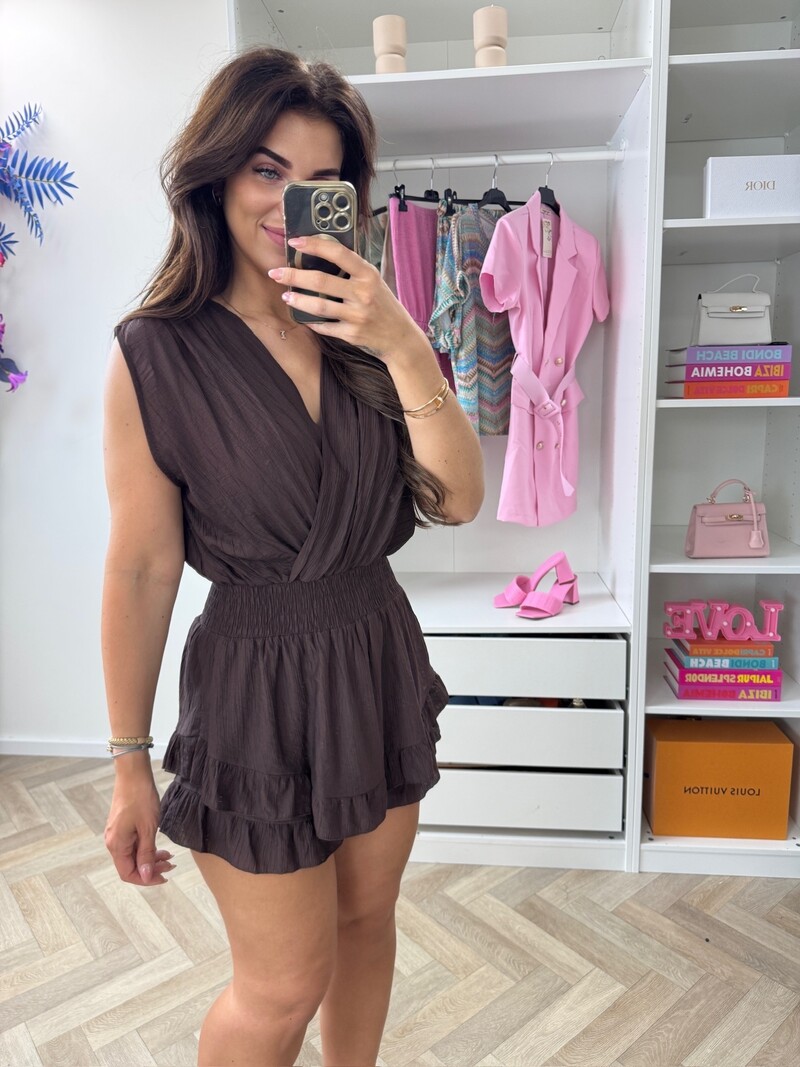 Jumpsuit Essa Ruffle Choco