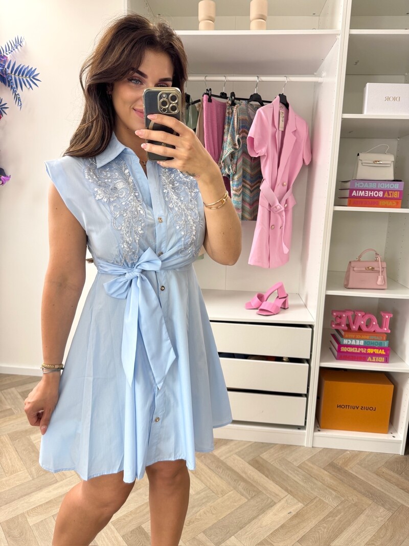 Dress Elisa Glam Light Blue GR953-6