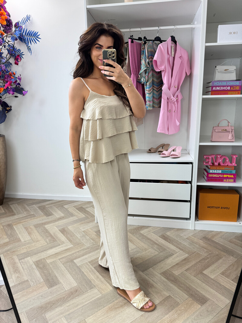 Set Ruffle Stella Beige