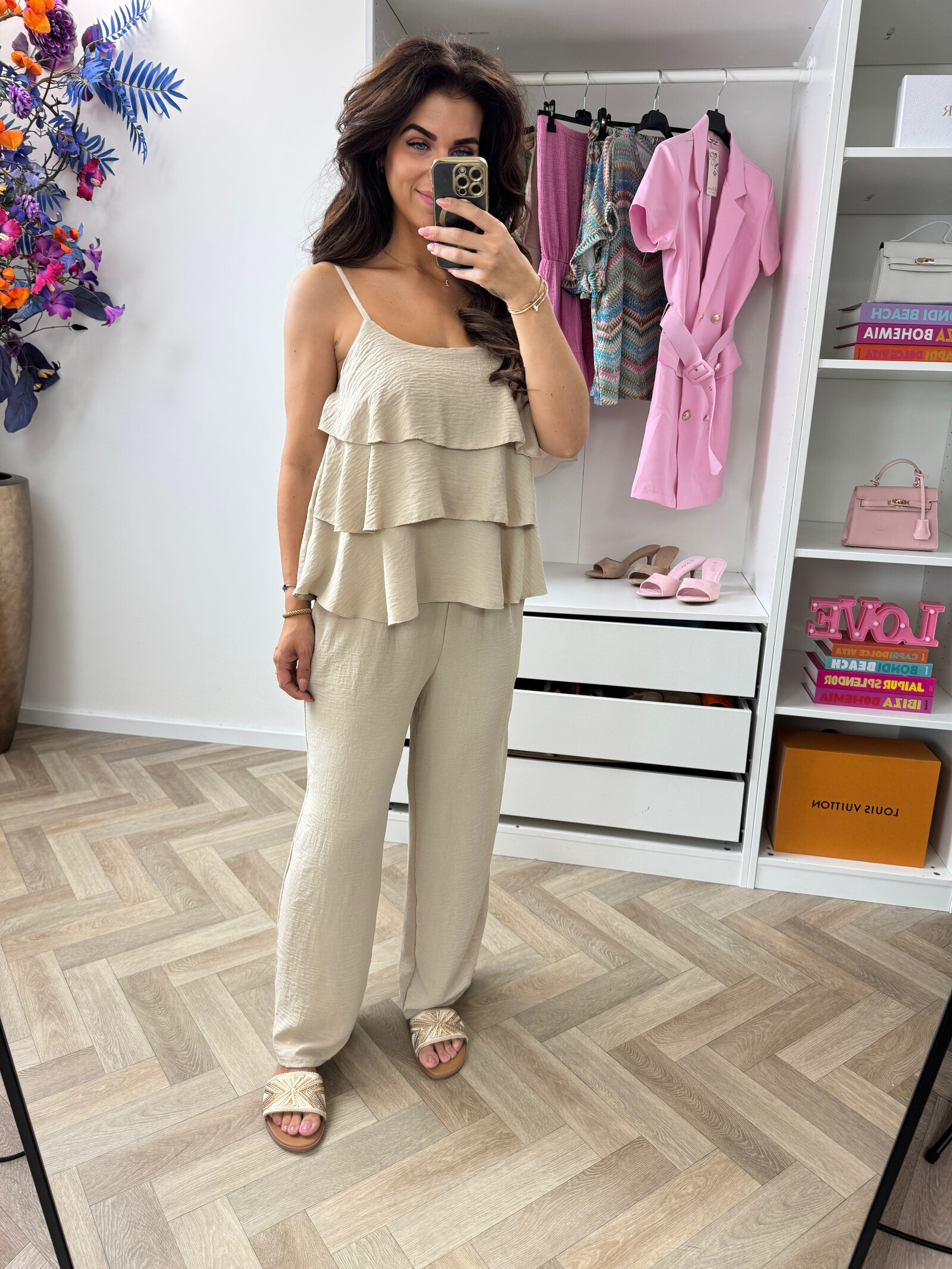 Set Ruffle Stella Beige