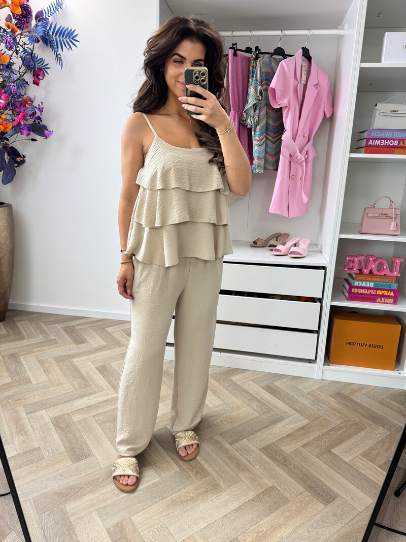 Set Ruffle Stella Beige