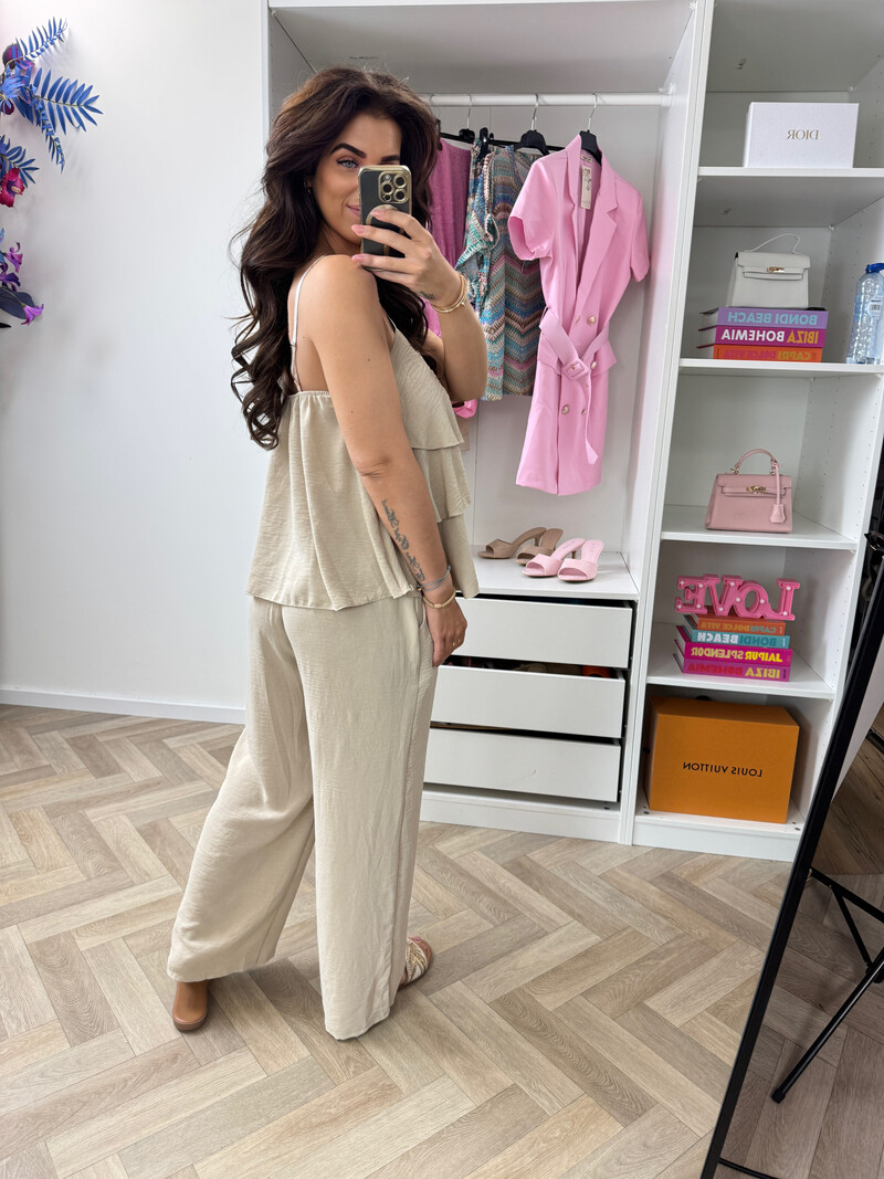 Set Ruffle Stella Beige