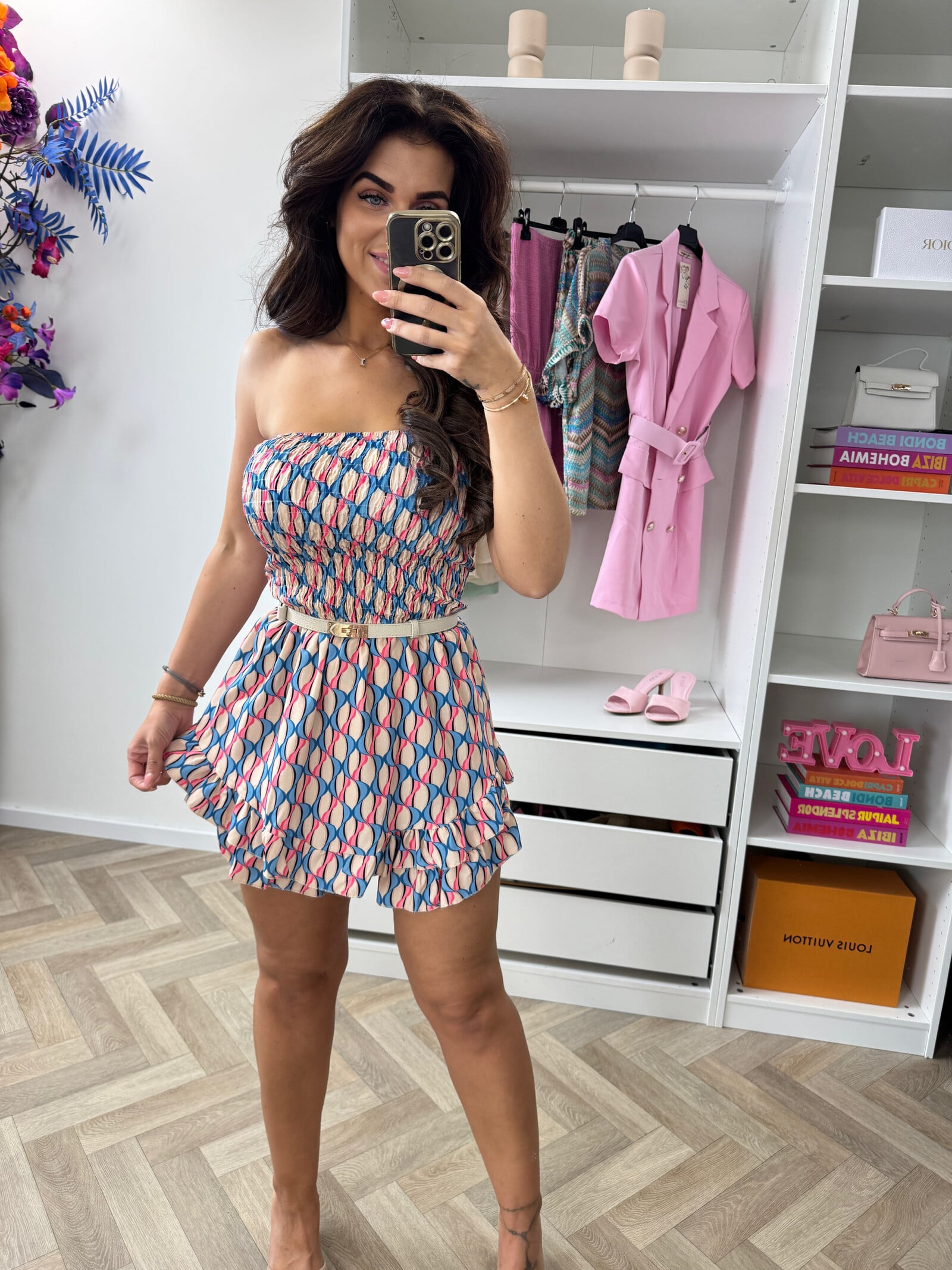 Jumpsuit Gina Print Beige