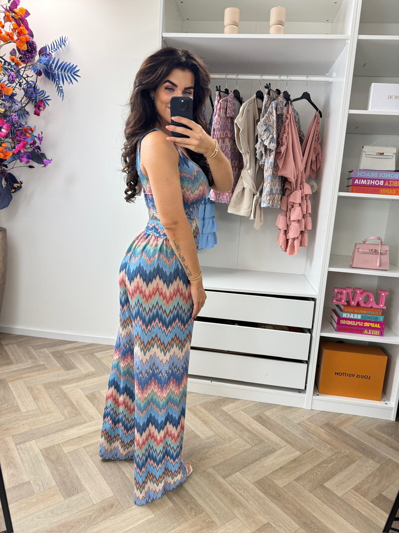 Long Set Lurex Glam Blue