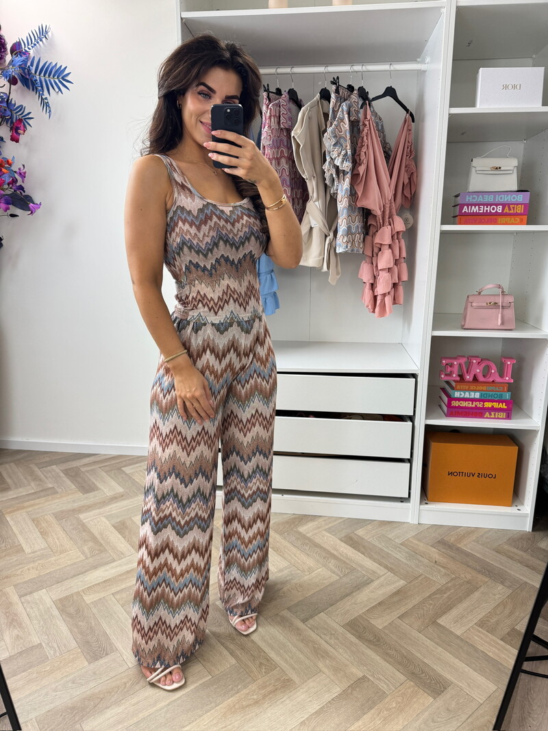 Long Set Lurex Glam Beige