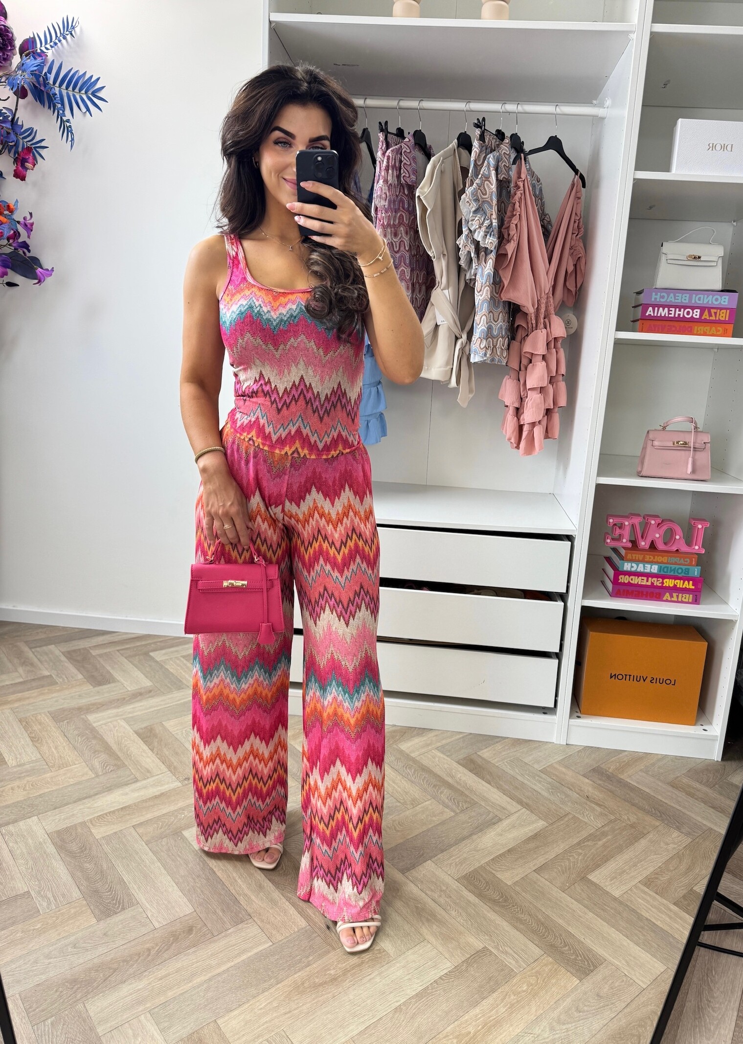 Long Set Lurex Glam Fuchsia