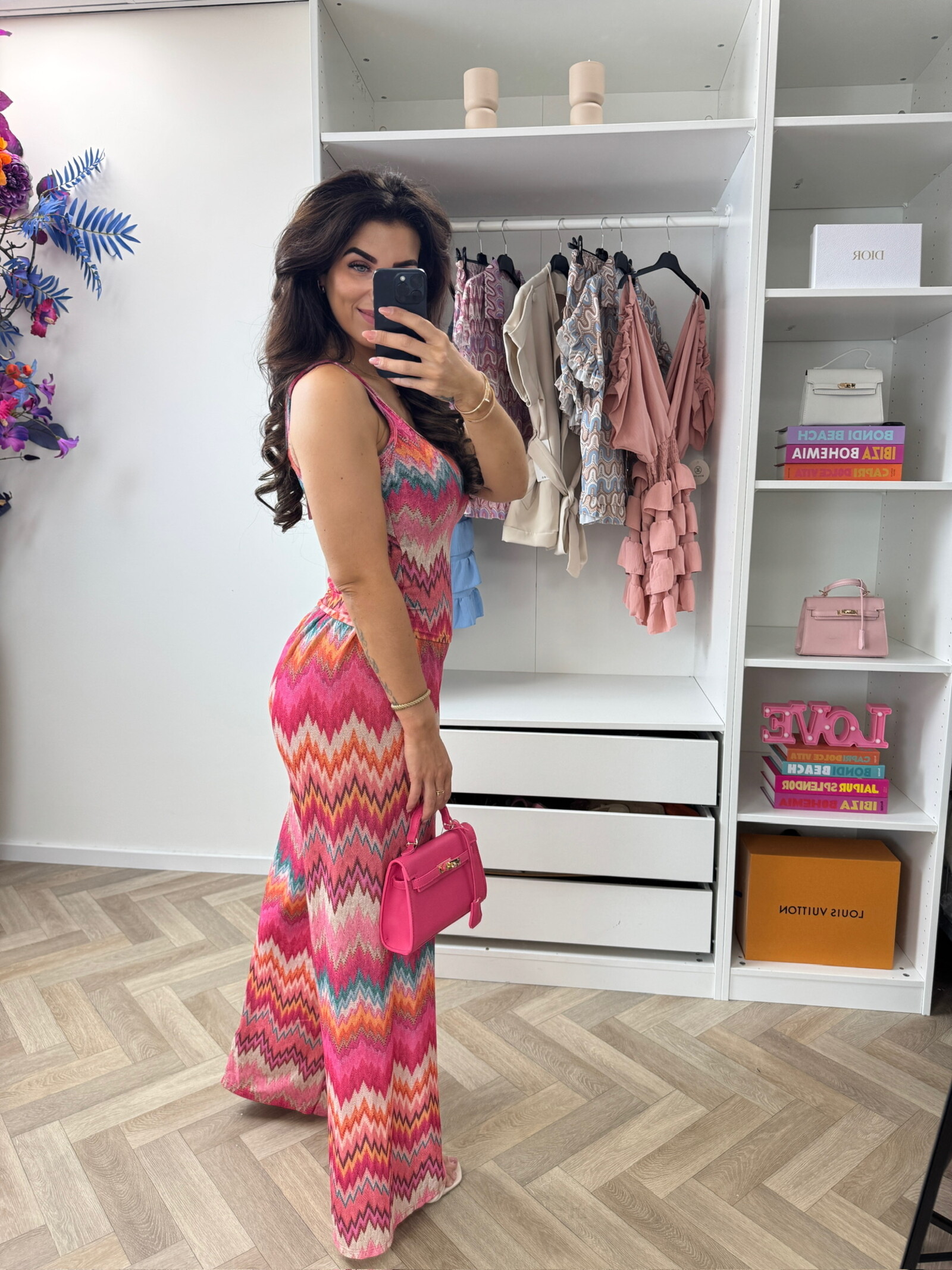 Long Set Lurex Glam Fuchsia