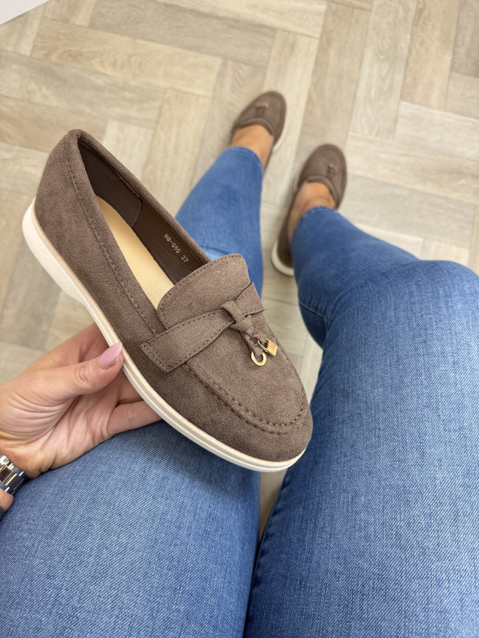 Classic Loafers Suede Khaki 3360-2