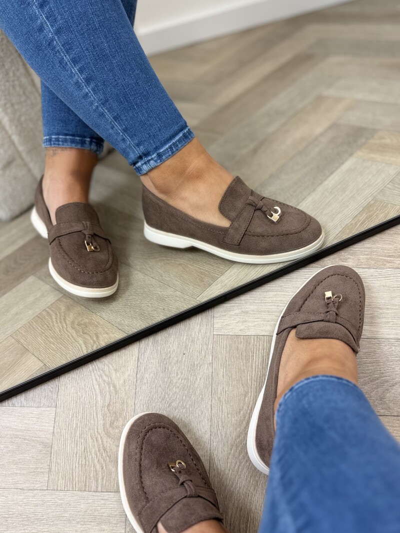 Classic Loafers Suede Khaki 3360-2