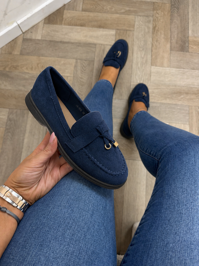 Classic Loafers Suede Navy 3660-4