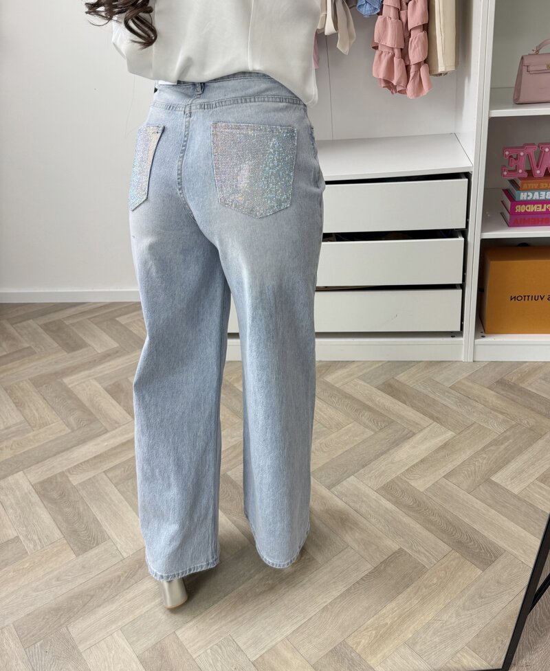 Jeans Denim Diamonds Pockets V5116