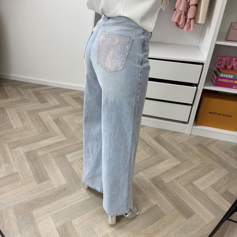 Jeans Denim Diamonds Pockets V5116