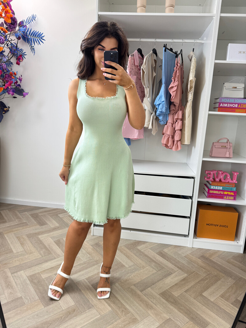 Peplum Dress Lace HH009 Mint