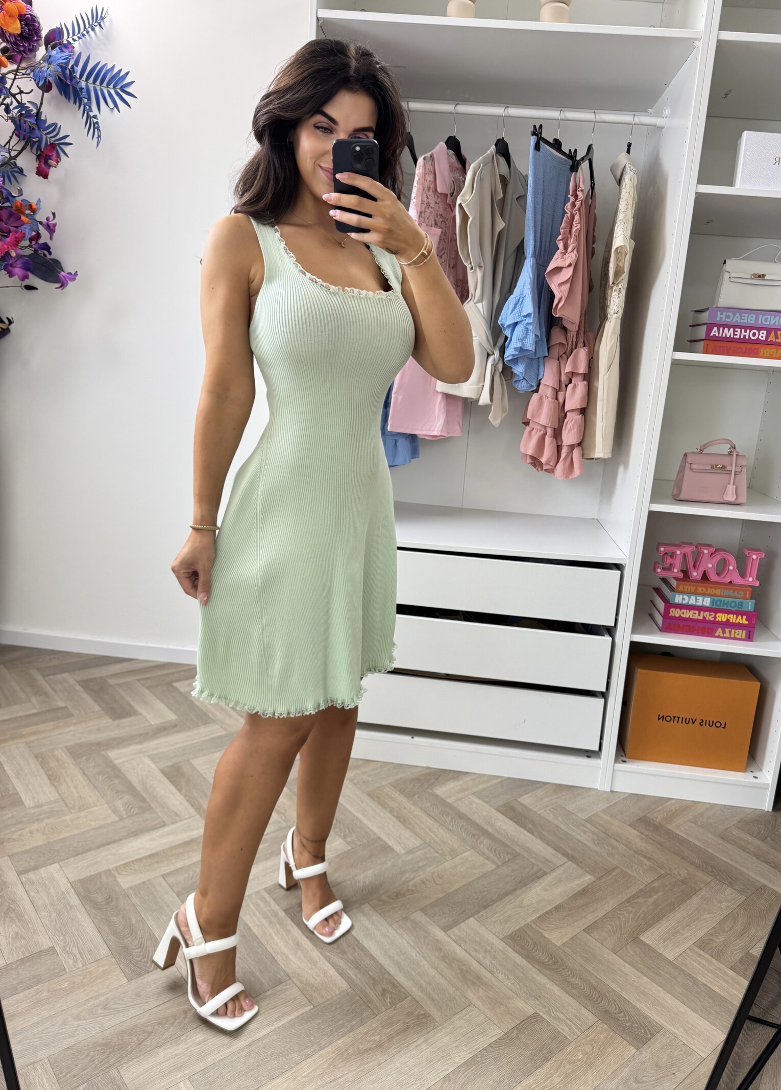 Peplum Dress Lace HH009 Mint