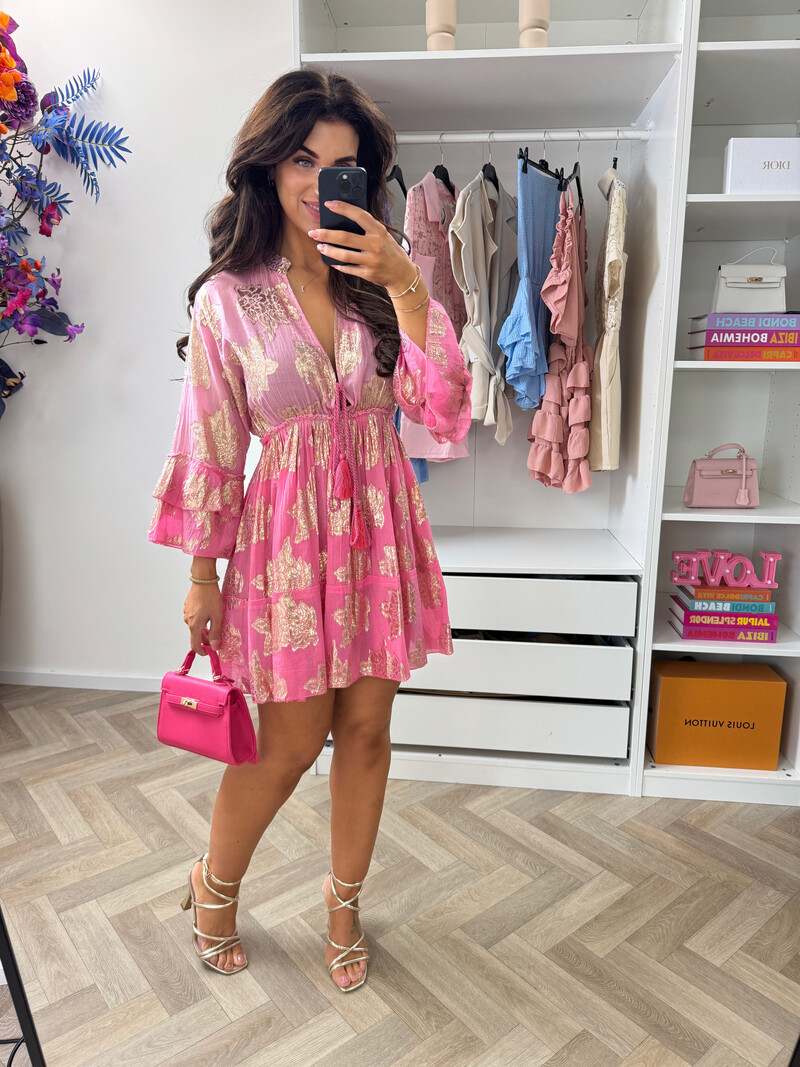 Dress Ibiza Gold 5014 Pink