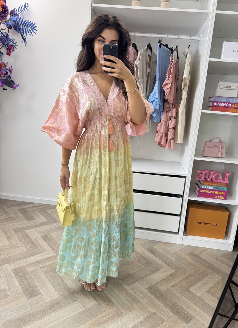 Long Dress Ibiza Gold AL2725 Pink