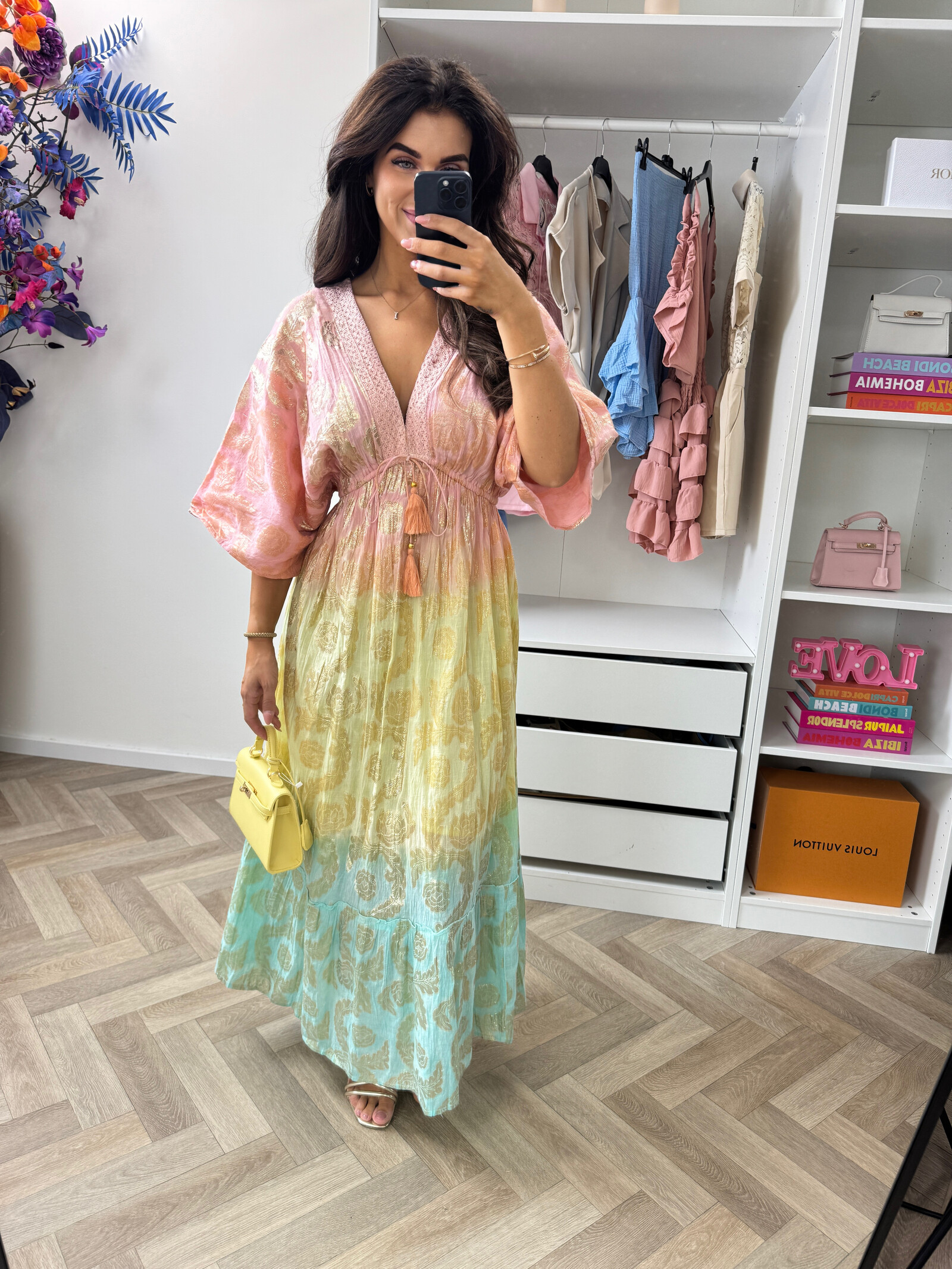 Long Dress Ibiza Gold AL2725 Pink