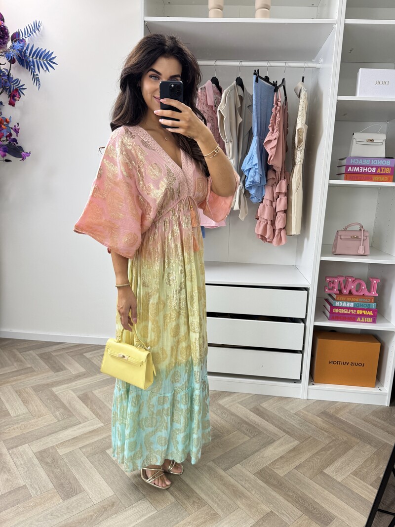 Long Dress Ibiza Gold AL2725 Pink