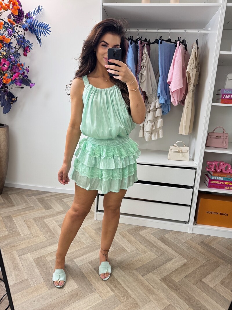 Dress Lina Ruffle Lace A68768 Mint