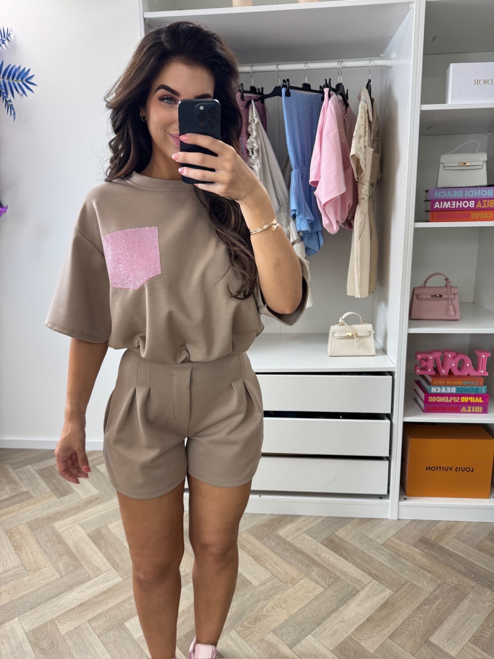 2 Delige set Donna Diamonds Taupe
