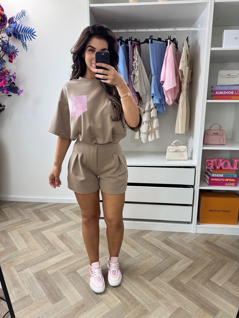 2 Delige set Donna Diamonds Taupe