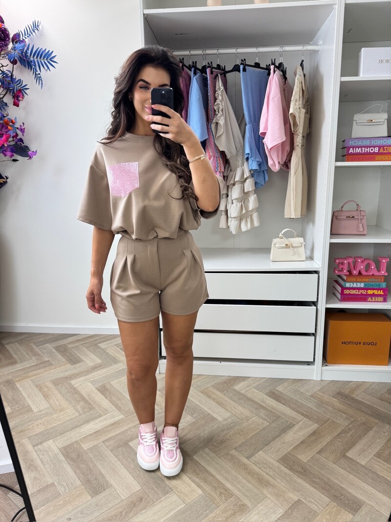 2 Delige set Donna Diamonds Taupe