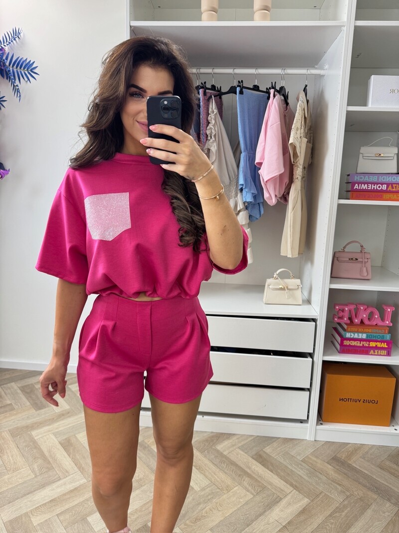 2 Delige set Donna Diamonds Fuchsia
