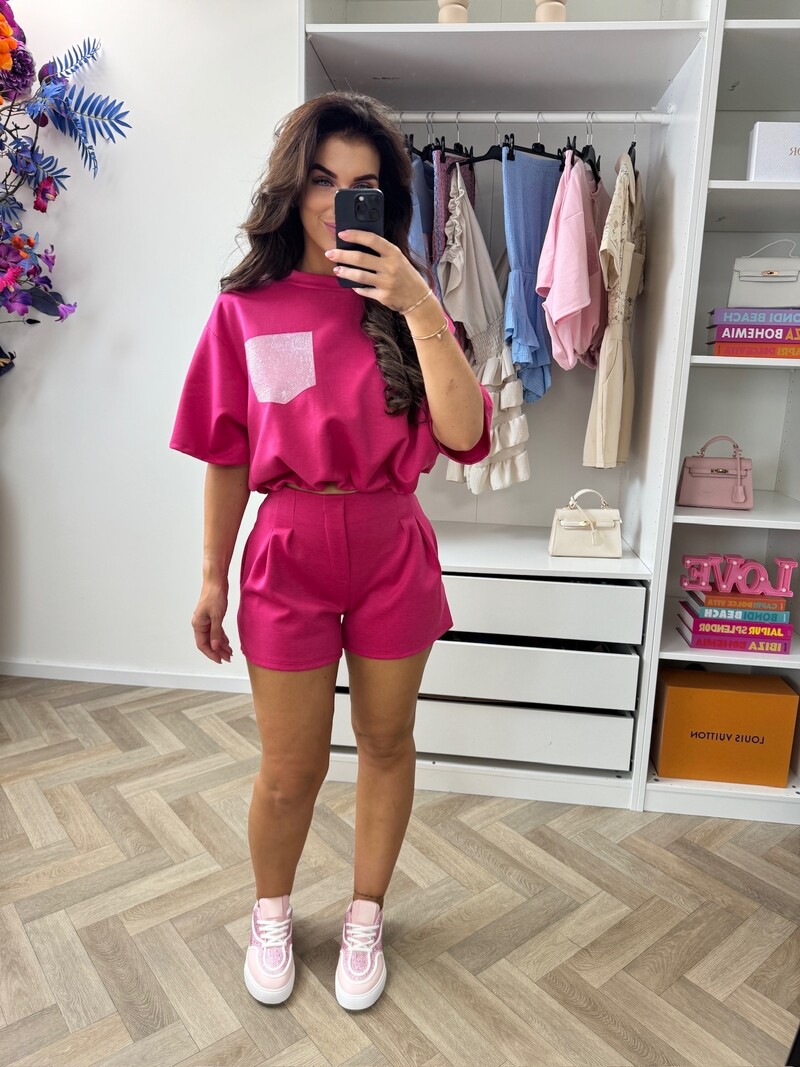 2 Delige set Donna Diamonds Fuchsia