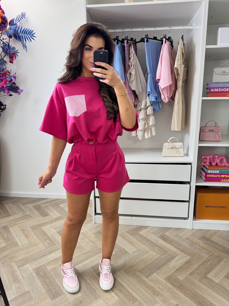 2 Delige set Donna Diamonds Fuchsia