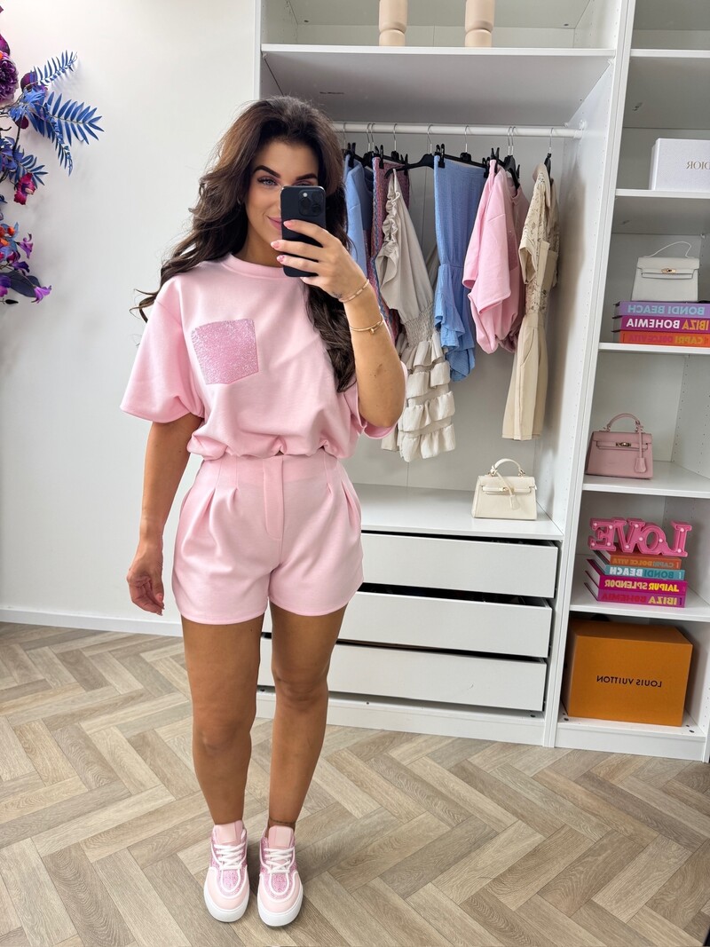 2 Delige set Donna Diamonds Light Pink