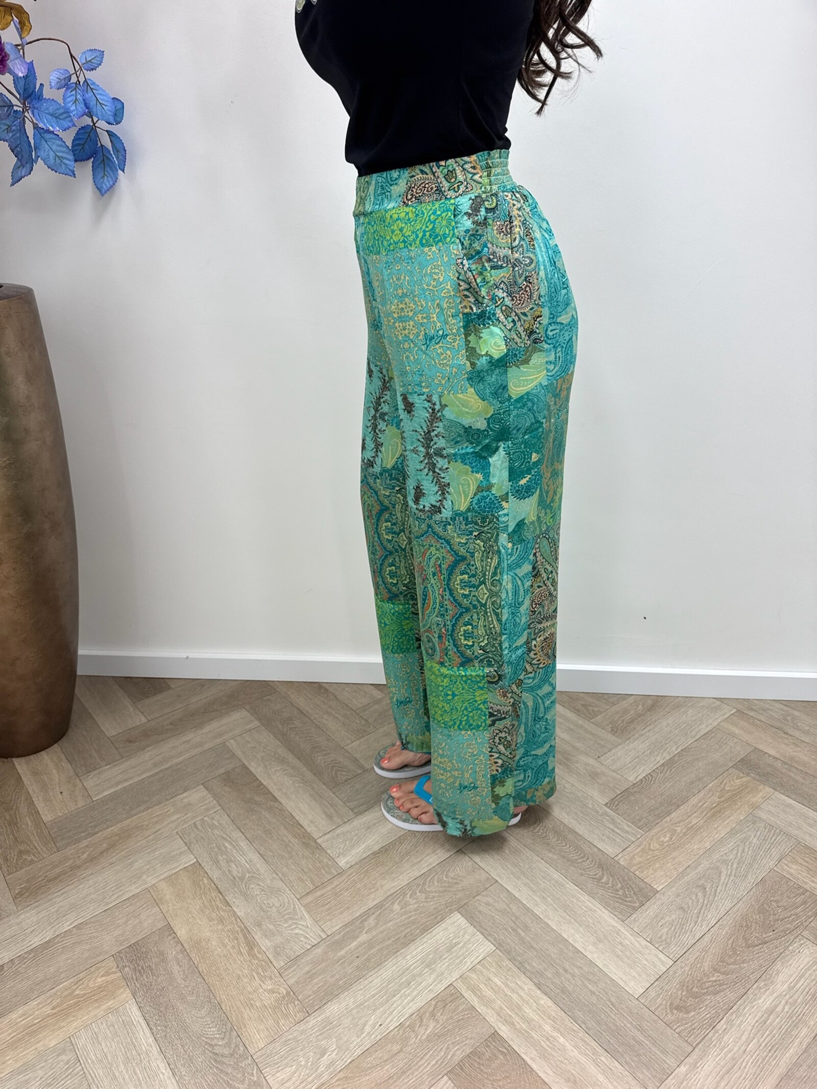 Liu-Jo Pants Green Print Liu Jo 1950