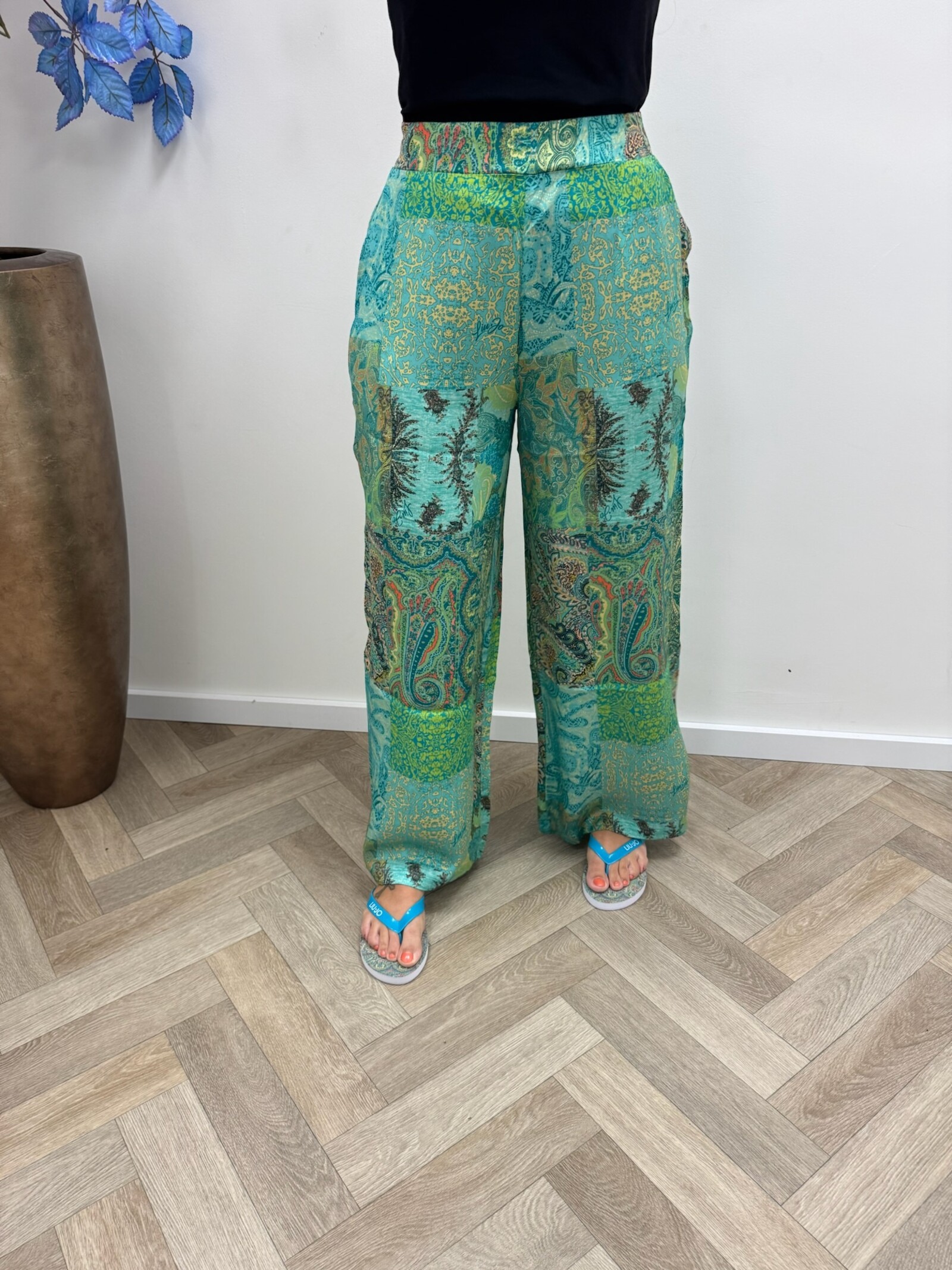Liu-Jo Pants Green Print Liu Jo 1950
