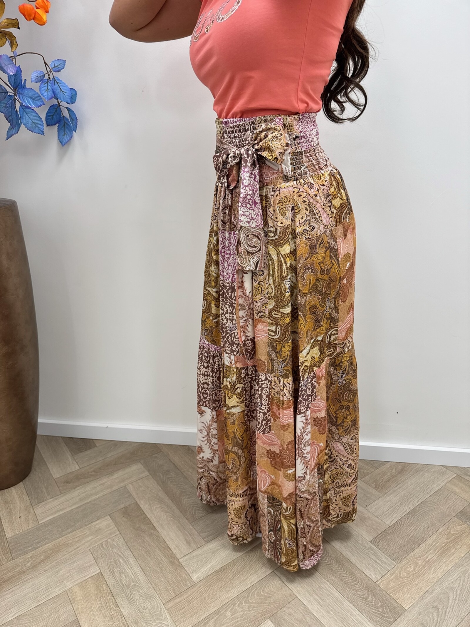 Liu-Jo Skirt Print Brown Pink Liu Jo 1935