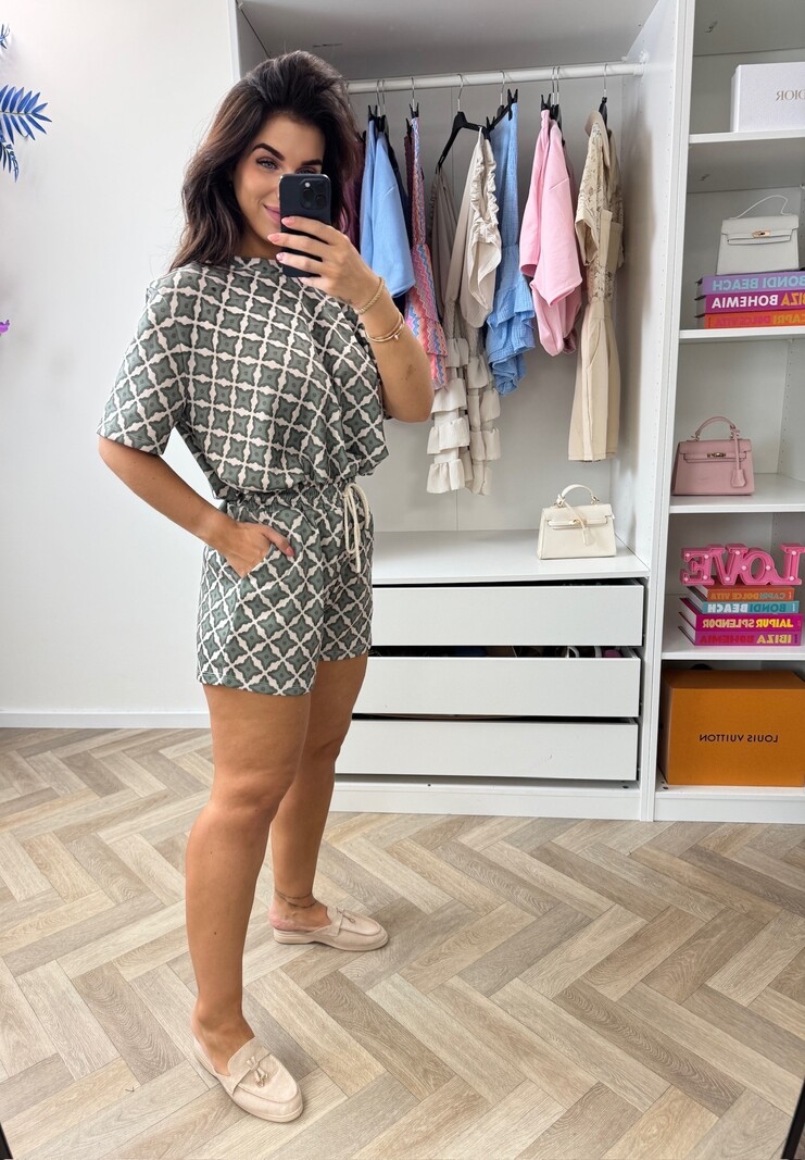 2 delige set Jill print Army