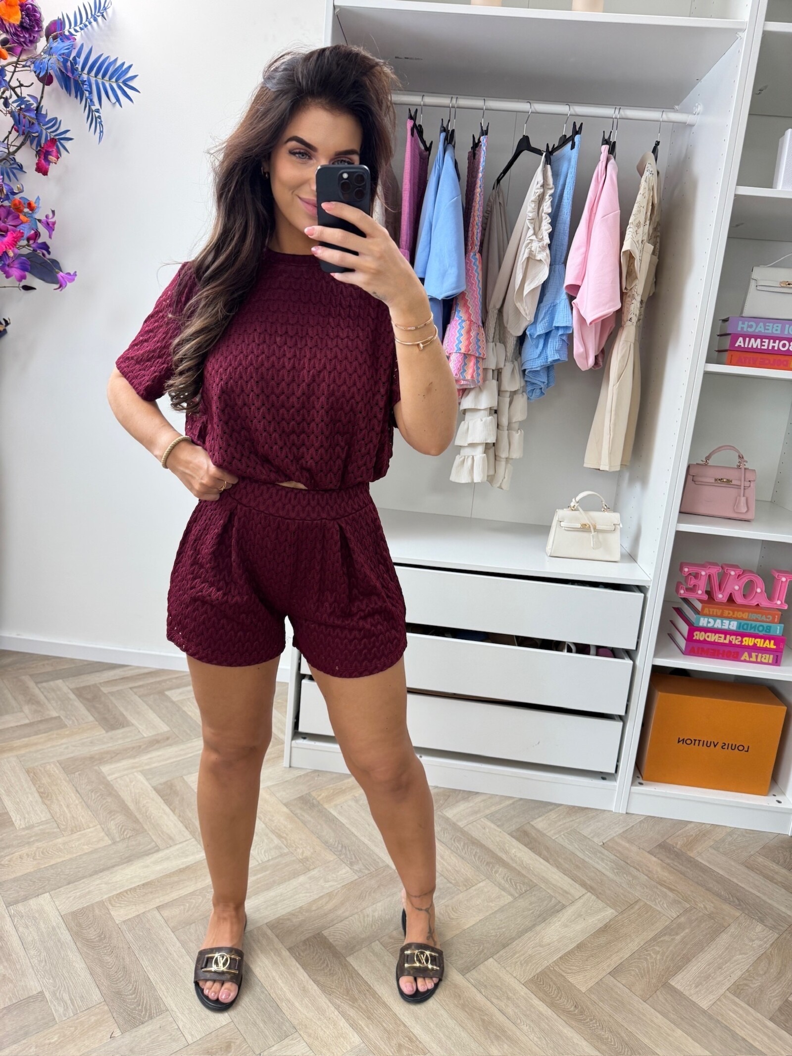 2 Delige Set Mandy Bordeaux