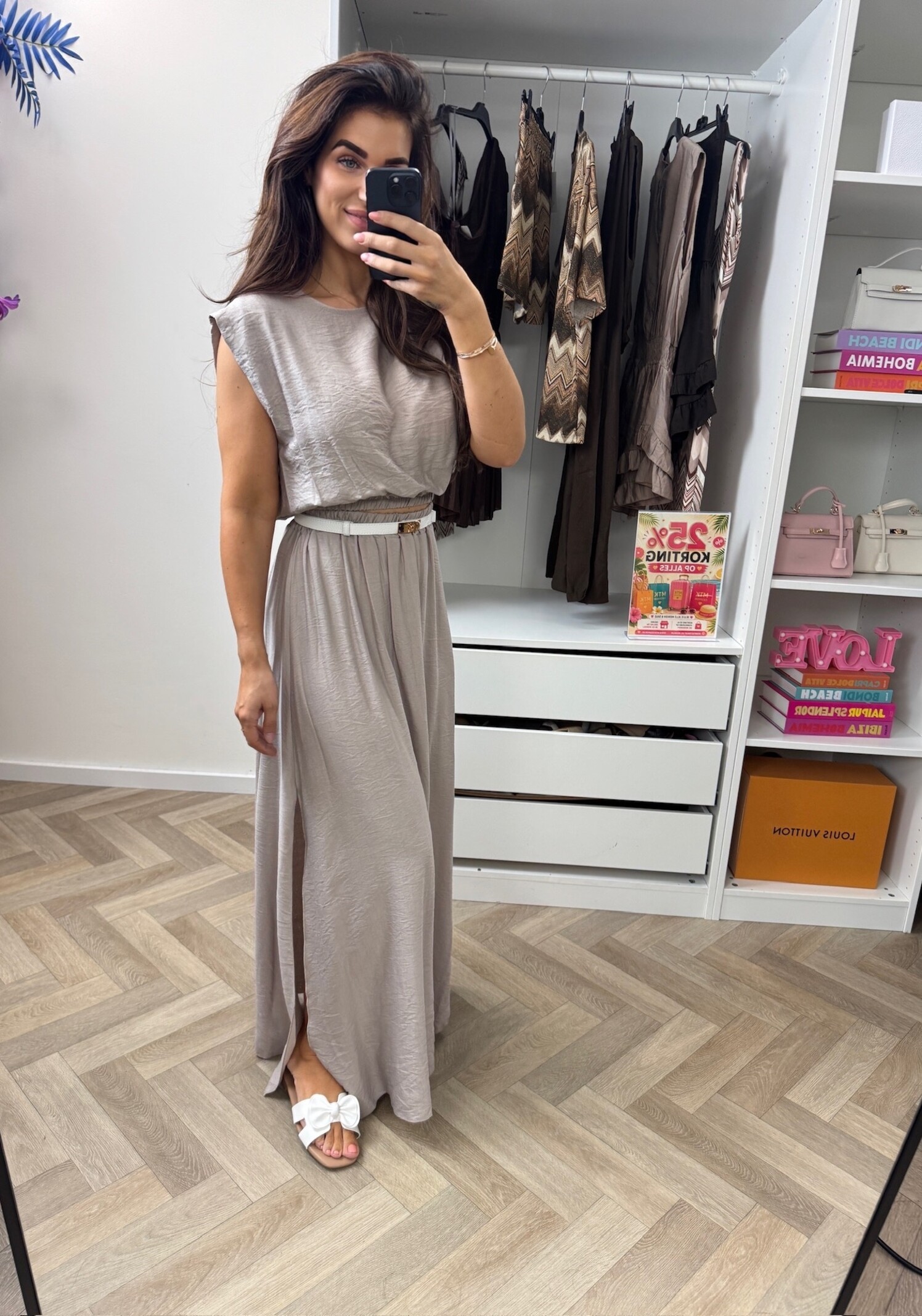Set Long Skirt Beige